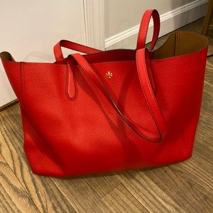 Tory Burch red leather bag super soft excellent condition